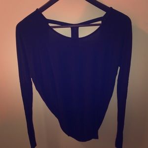 Long Sleeve Open Back Tee